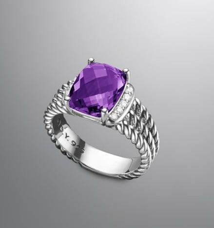 David Yurman 10x8mm Amethyst Ring