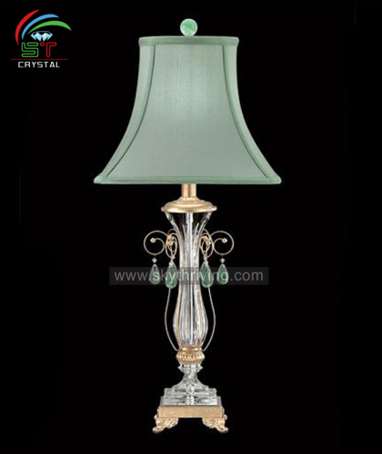 beautiful antique crystal table lamp