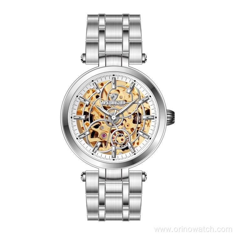 Fashion skeleton women's Mechanical Watch