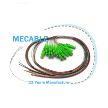 Factory Cheap High-End 12 Colored Pigtails OM3 Aqua LC/SC/E2000 1M Fiber Optical Pigtails