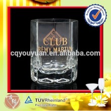 Handblown branded 9oz old fashioned whisky glass