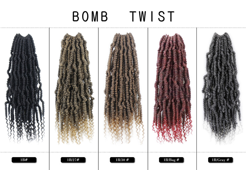 Bomb passion twist crochet hair, pre-twisted crochet braids, mini twist bounce passion twist spring twists