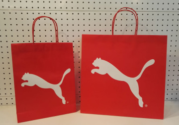 PUMA white kraft paper shopping bag