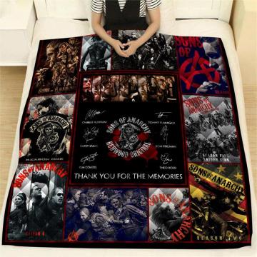 Summer Quilt Sons Anarchy Printed Bedspread Blanket Comforter Bed Cover Quilting Home Suitable Thin Coverlet Bed Sheet Duvet