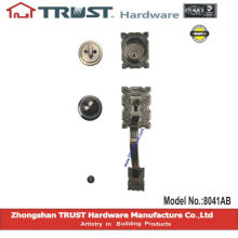 8041AB:TRUST Zinc Alloy Strong Handle Lockset with Brass cylinder