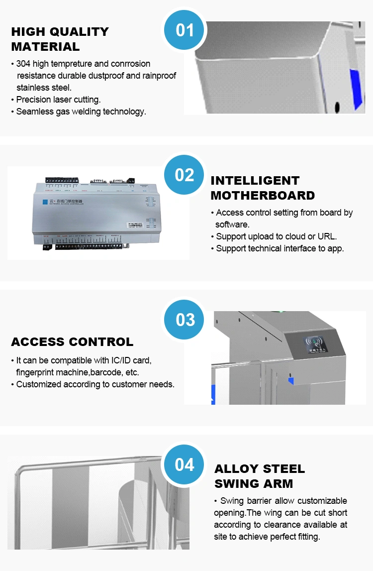 Swing Turnstile Electronic Security Entrance Turnstile Swing Turnstile Gate Automatic Swing Turnstile