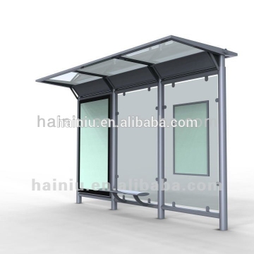 Custom size large outdoor shelter advertising bus shelter
