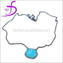 925 sterling silver jewelry wholesale black gold plated chunky fine necklace