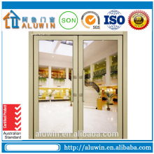 Commercial laminated glass aluminum spring door