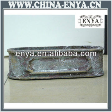 Mini Decorative Oval Urn, Small Metal Vase for Home Decoration