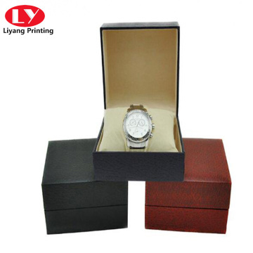 Color customized watch packaging box with PU