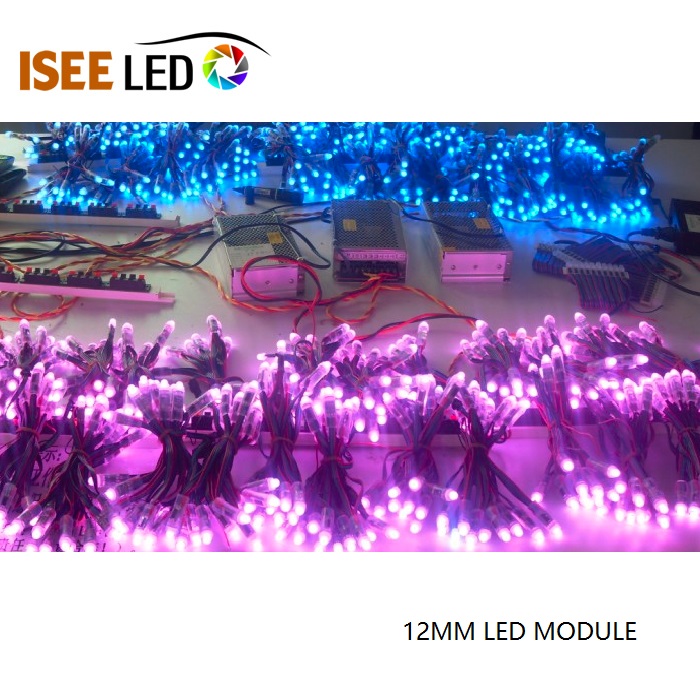 LED 12mm pixel argia RGB Moudle iragazgaitza