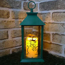 Big Xmas Green Snowman Lantern