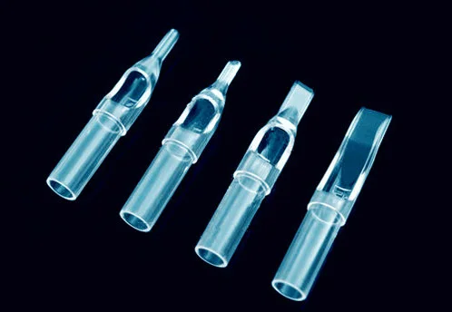 Sterile Disposable Plastic Blue Short Tattoo Tips