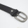 Men's Knurling Black Pin Buckle Waist Leather Belt