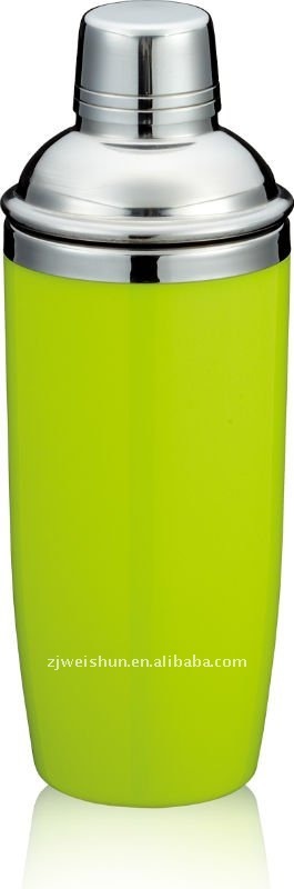 500ml colorful double wall cocktail shaker/plastic shaker