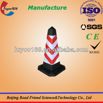 Rubber base square traffic cone