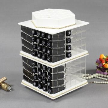 Rotating Acrylic Large Lipstick Organizer Tower