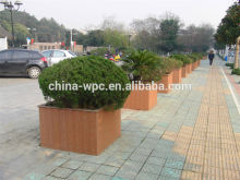 outdoor wooden garden flower wpc pot
