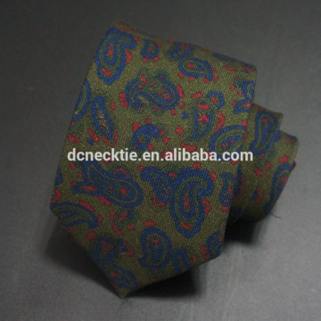 custom your design printed wool and silk necktie