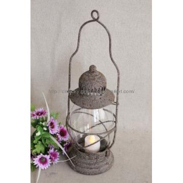 rustic iron candle holder