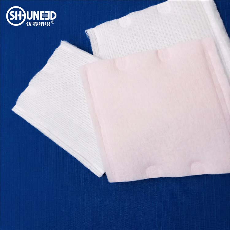 Viscose Pink color beauty pads Disposable Manufacturers square pattern Cosmetic Make Up Remover Absorbent Cotton Pads cosmetic