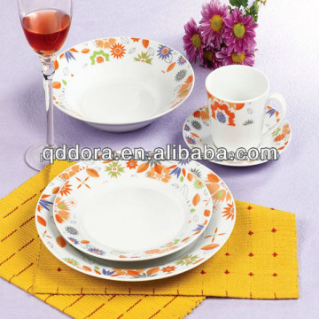 orange antique porcelain dinner set