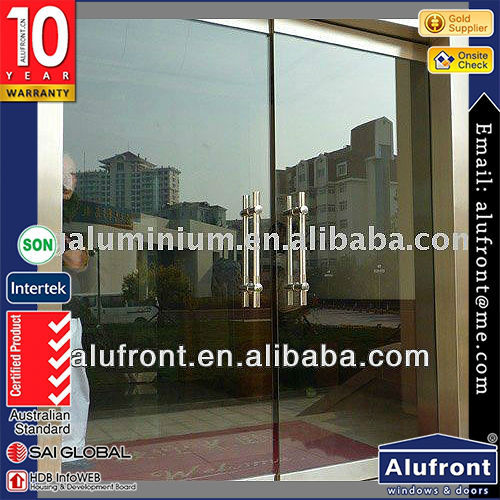 Commercial aluminium frame glass floor spring pivot door