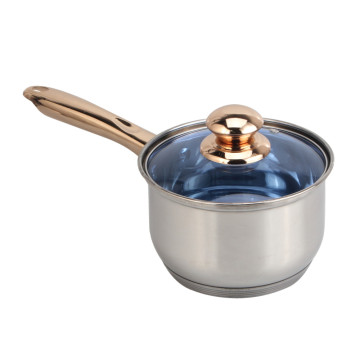 Multifunctional Sauce Pot with Long Handle and Glass