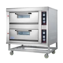 Chinese Commercial Baking Equipment Dual Bakery Pizza Electric Deck Oven Double Layer 2 Deck 2 Tray Oven