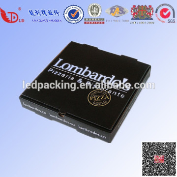 black pizza box/pizza packing box