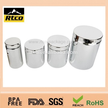 HDPE silver chromed container bottle