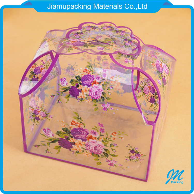 Beautiful Design Wholesale Flower Printing Plastic Sweet Wedding Gift Candy Box