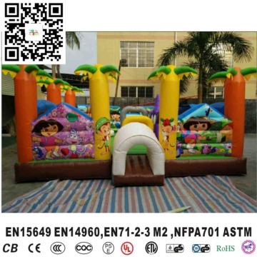 Funny dora explorer inflatable jumping bouncer playground for kids