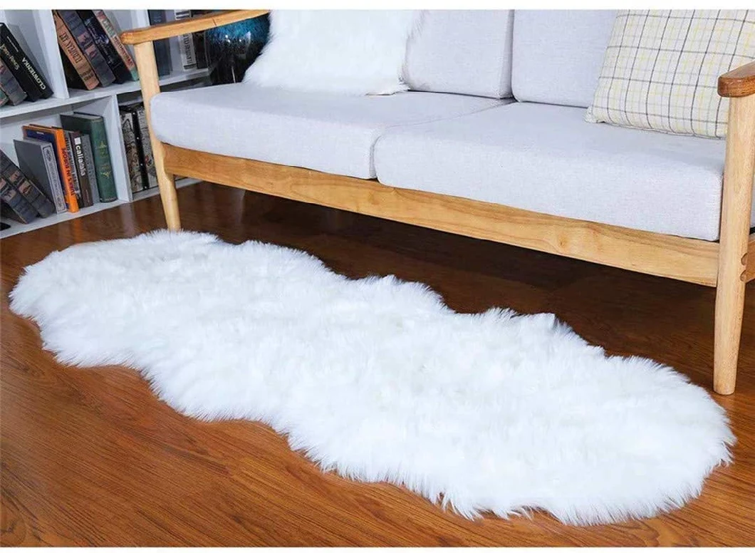 Smooth Touch Shaggy Faux Fur Rug for Living