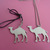 camel silver necklace metal tags