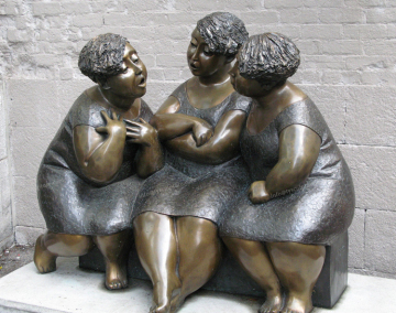 Nouveau art work modern bronze fashion female talking sculpture for sale