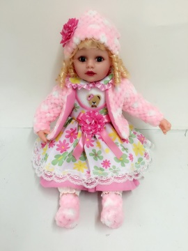 20 " all pink vinyl doll