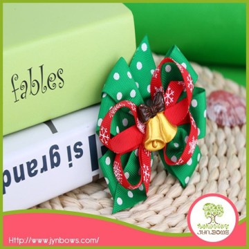 Boutique Grosgain Christmas Hairbows with Bell