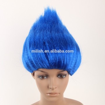 MPW-0405 carnival party halloween crazy costume synthetic big blue troll wig