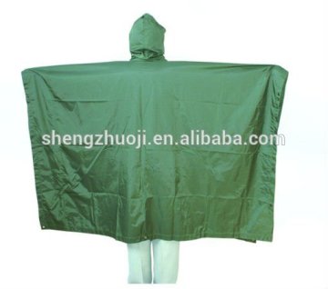 PVC/PE army rain coat