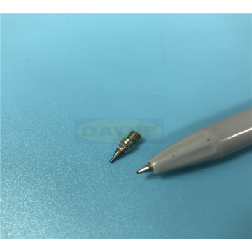 Micro-manufactured Titanium alloy nozzle head with thread