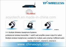 RF Multiple Wireless Headphones Solution to Silent Disco Party