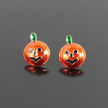 Lead & Cadmium Free Jack o Lantern Stud Earring