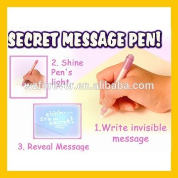 2015 High Quality UV Light With Invisible Ink Pen