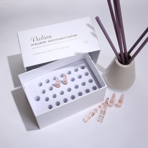 Embalaje de botella hialurónica Caja blanca impresa personalizada