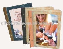 A4 wood menu cover /menu holder