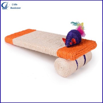 Pet Cat Kitten Sisal Scratching Board Fun Play Interactive Cat Toy