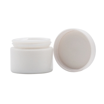 White Cream Jar Glass Jar With Plastic Cap