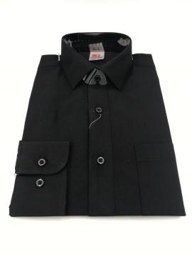 Good Price Solid Color Dark Black Dress Shirts